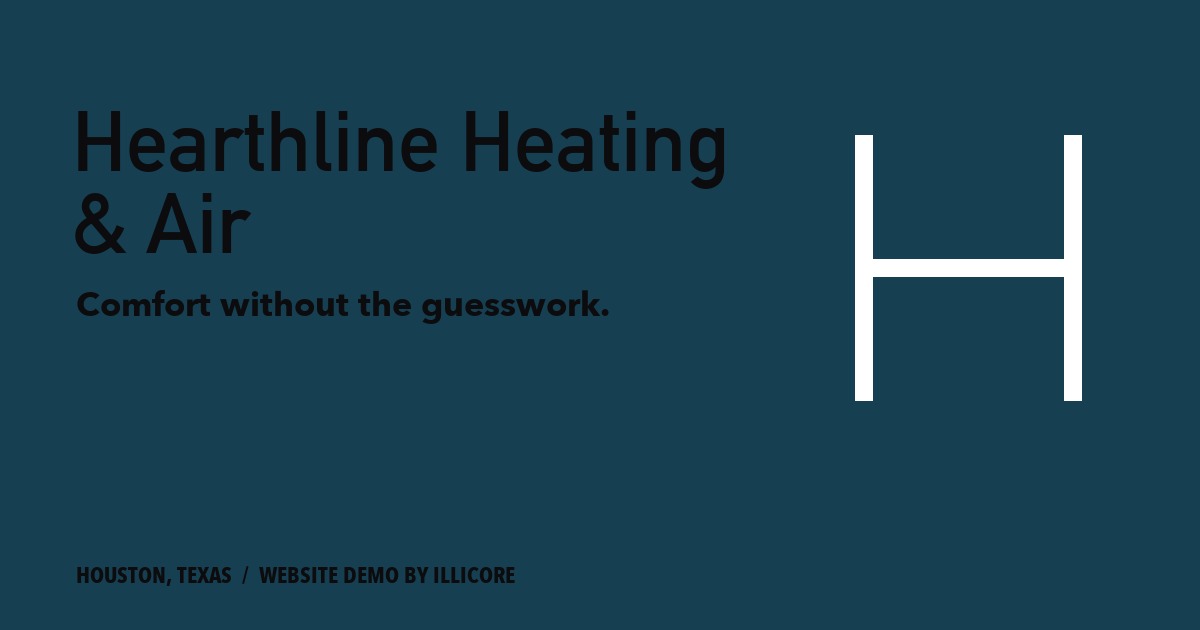 Hearthline Heating & Air website concept preview