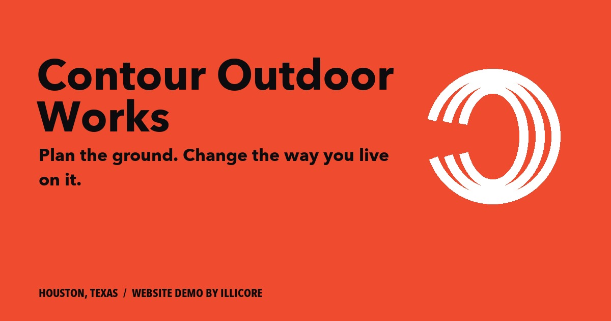 Contour Outdoor Works website concept preview