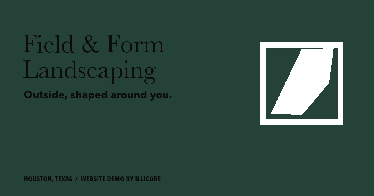 Field & Form Landscaping website concept preview