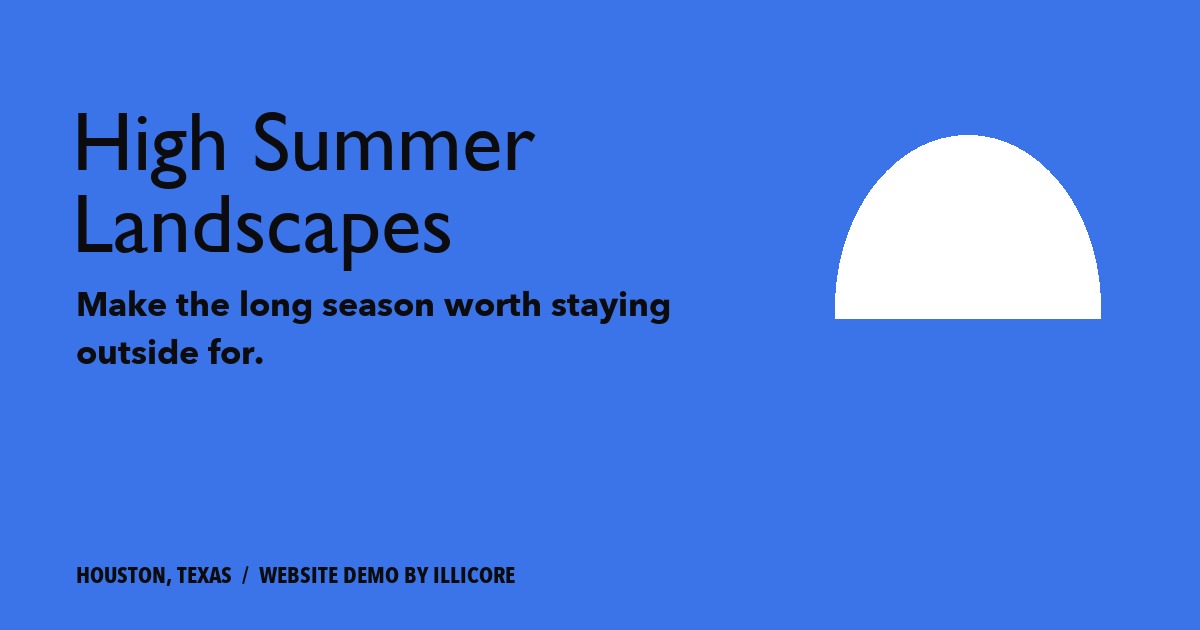 High Summer Landscapes website concept preview