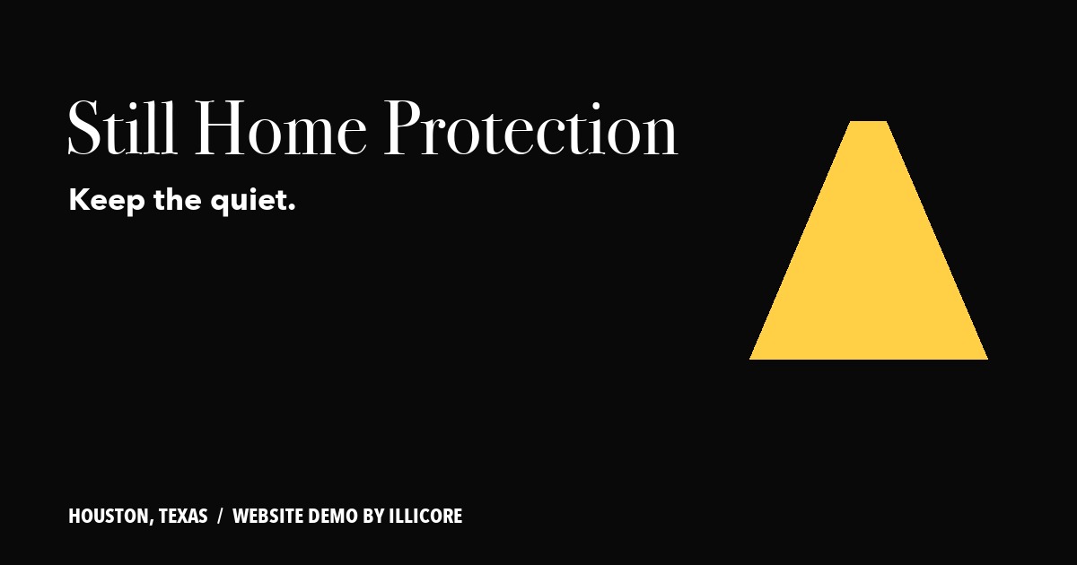Still Home Protection website concept preview